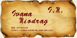 Ivana Miodrag vizit kartica